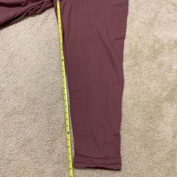 Maurices Linen Ankle Pants Brown Paper Bag High Rise 29” Leg - Picture 7 of 9